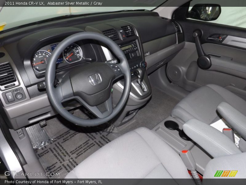 Alabaster Silver Metallic / Gray 2011 Honda CR-V LX