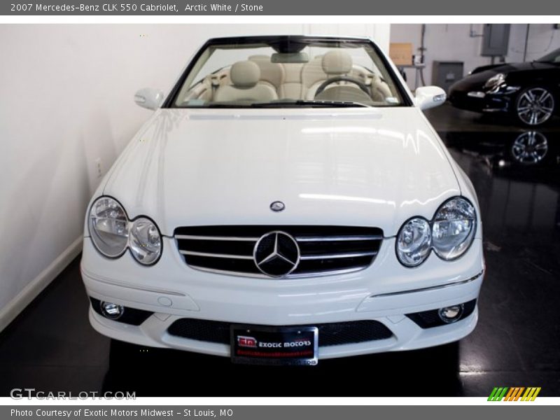 Arctic White / Stone 2007 Mercedes-Benz CLK 550 Cabriolet