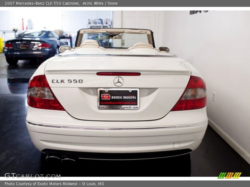 Arctic White / Stone 2007 Mercedes-Benz CLK 550 Cabriolet