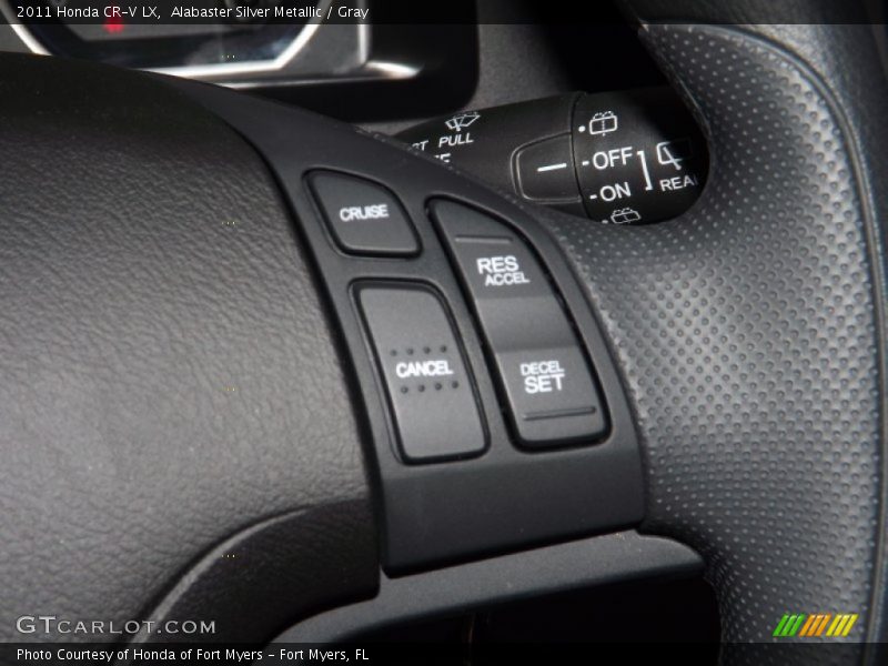 Alabaster Silver Metallic / Gray 2011 Honda CR-V LX