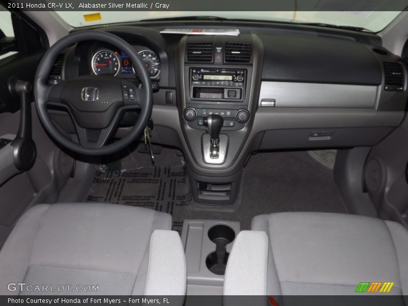 Alabaster Silver Metallic / Gray 2011 Honda CR-V LX