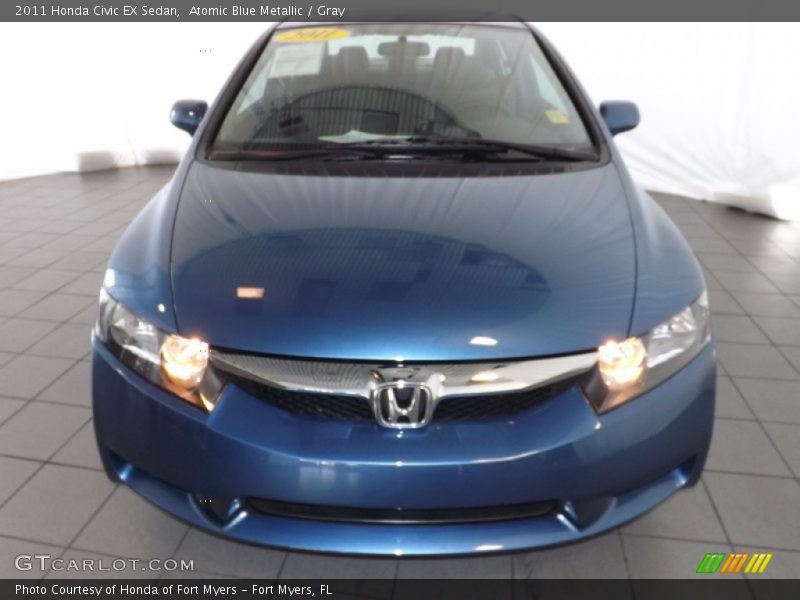 Atomic Blue Metallic / Gray 2011 Honda Civic EX Sedan