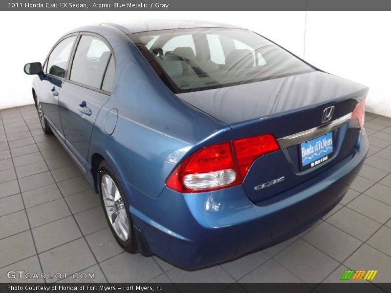 Atomic Blue Metallic / Gray 2011 Honda Civic EX Sedan