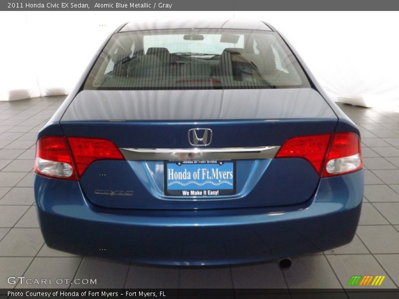 Atomic Blue Metallic / Gray 2011 Honda Civic EX Sedan