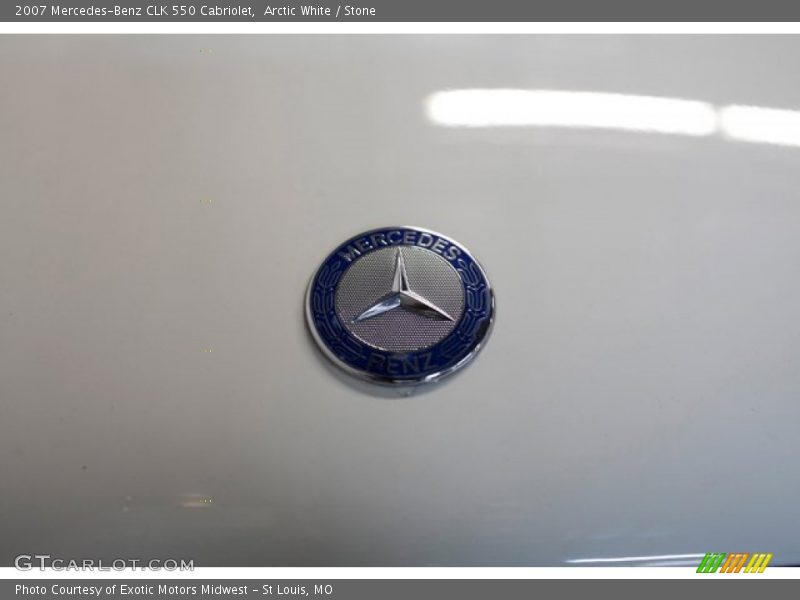 Arctic White / Stone 2007 Mercedes-Benz CLK 550 Cabriolet