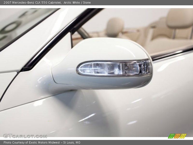 Arctic White / Stone 2007 Mercedes-Benz CLK 550 Cabriolet