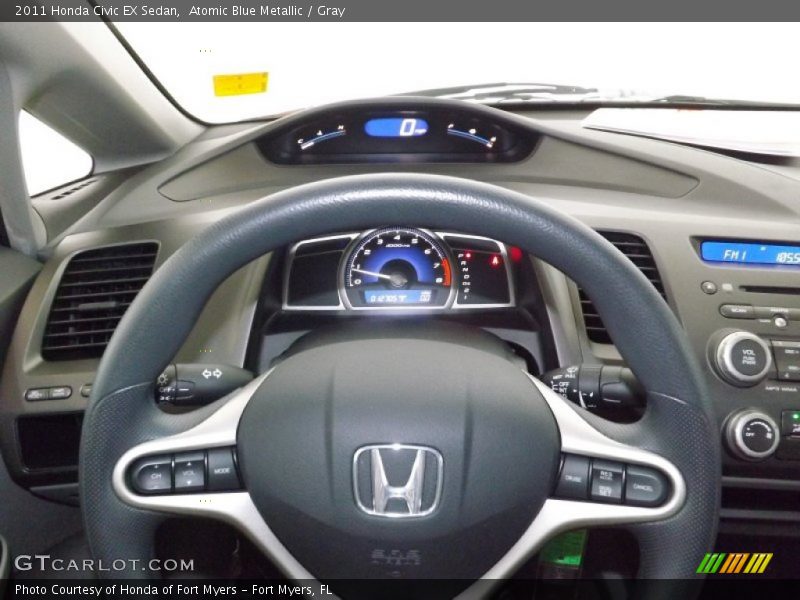 Atomic Blue Metallic / Gray 2011 Honda Civic EX Sedan