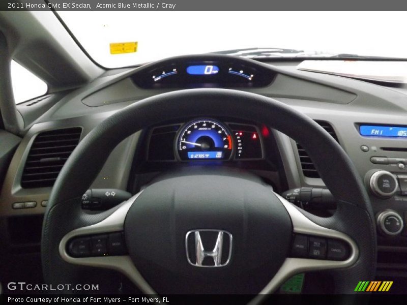 Atomic Blue Metallic / Gray 2011 Honda Civic EX Sedan