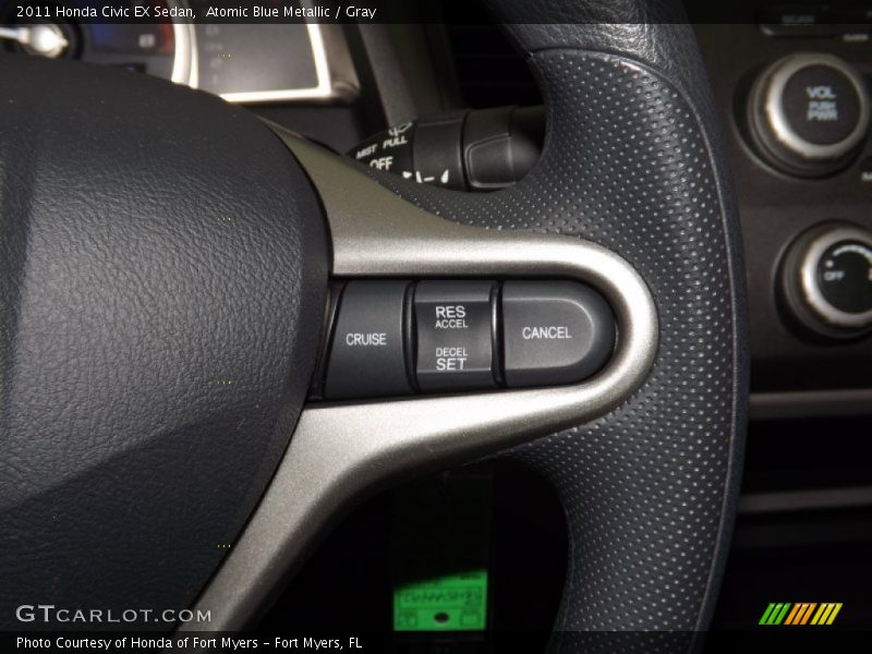 Atomic Blue Metallic / Gray 2011 Honda Civic EX Sedan