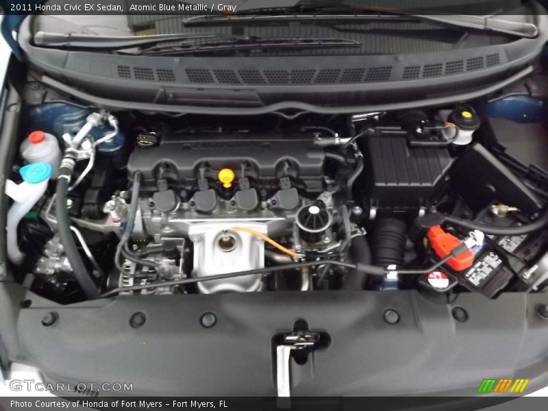 Atomic Blue Metallic / Gray 2011 Honda Civic EX Sedan