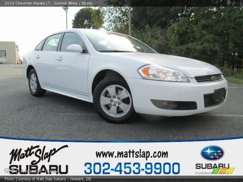 Summit White / Ebony 2010 Chevrolet Impala LT