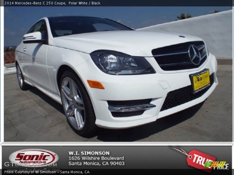 Polar White / Black 2014 Mercedes-Benz C 250 Coupe