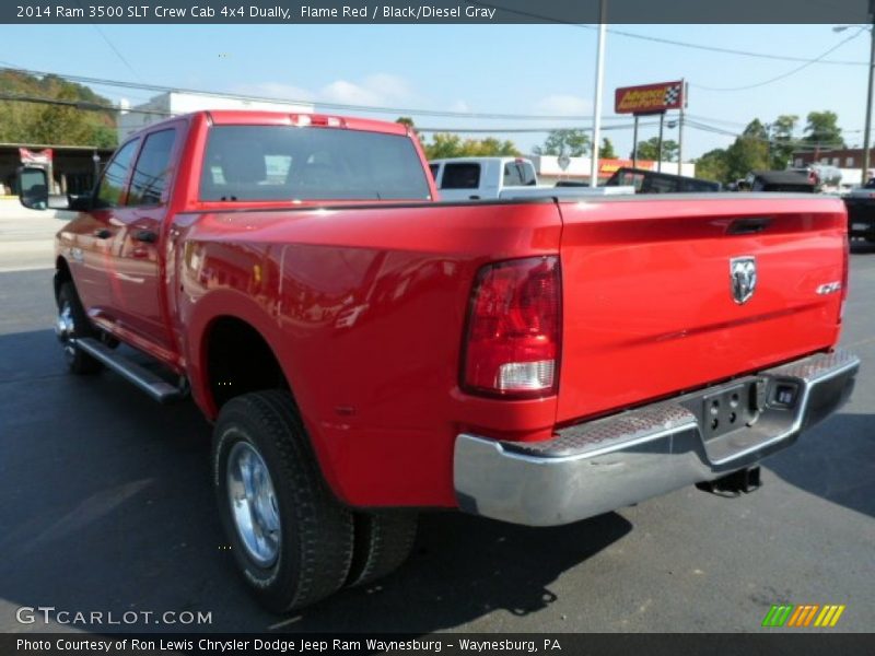 Flame Red / Black/Diesel Gray 2014 Ram 3500 SLT Crew Cab 4x4 Dually