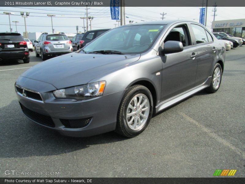 Graphite Gray Pearl / Black 2011 Mitsubishi Lancer ES