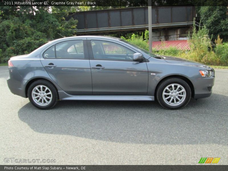 Graphite Gray Pearl / Black 2011 Mitsubishi Lancer ES