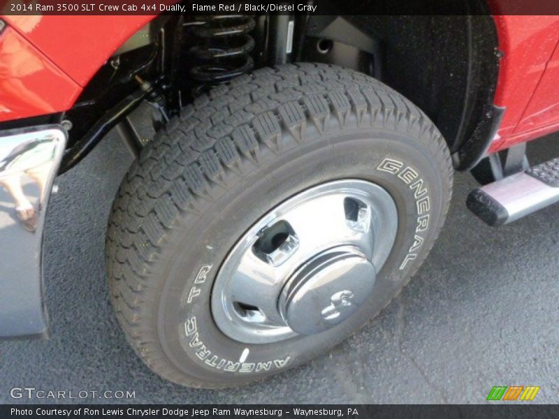 Flame Red / Black/Diesel Gray 2014 Ram 3500 SLT Crew Cab 4x4 Dually