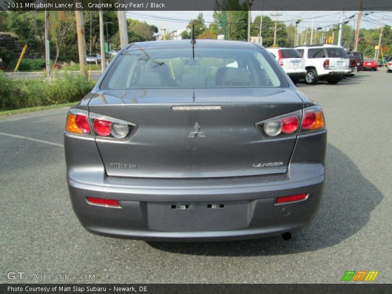 Graphite Gray Pearl / Black 2011 Mitsubishi Lancer ES