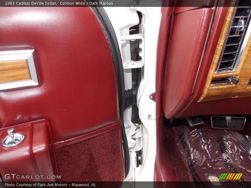 Cotillion White / Dark Maroon 1983 Cadillac DeVille Sedan