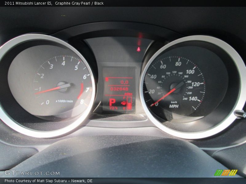 Graphite Gray Pearl / Black 2011 Mitsubishi Lancer ES