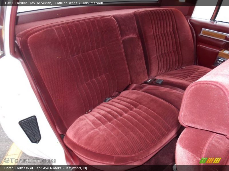 Cotillion White / Dark Maroon 1983 Cadillac DeVille Sedan