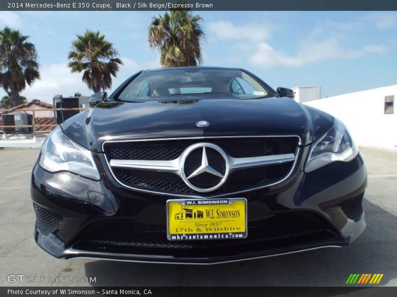 Black / Silk Beige/Espresso Brown 2014 Mercedes-Benz E 350 Coupe