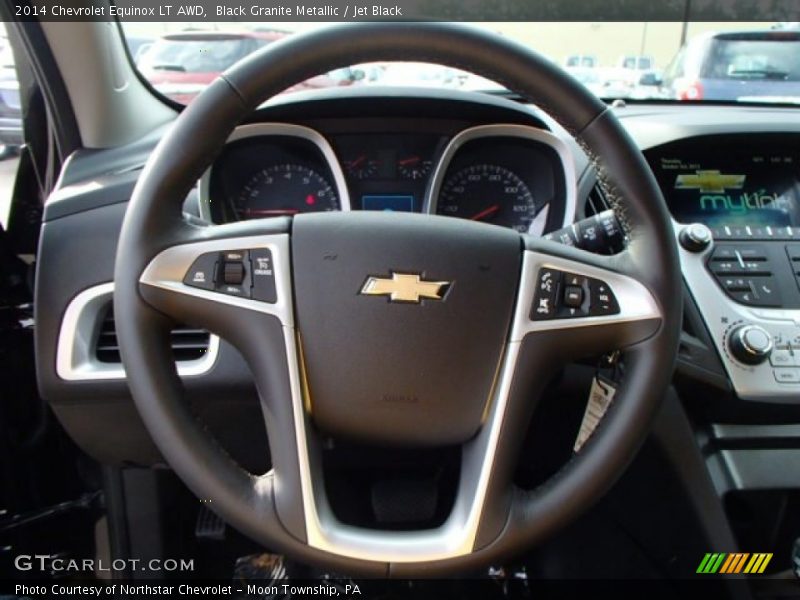 Black Granite Metallic / Jet Black 2014 Chevrolet Equinox LT AWD