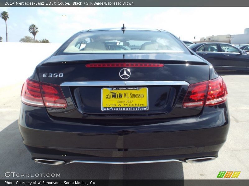 Black / Silk Beige/Espresso Brown 2014 Mercedes-Benz E 350 Coupe