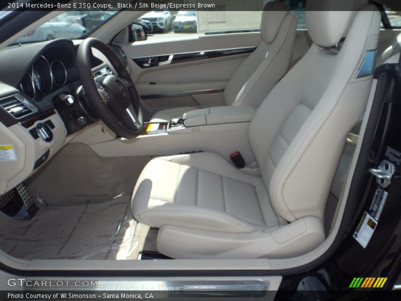 Black / Silk Beige/Espresso Brown 2014 Mercedes-Benz E 350 Coupe