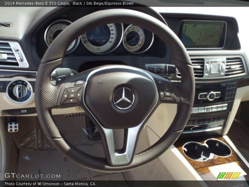 Black / Silk Beige/Espresso Brown 2014 Mercedes-Benz E 350 Coupe