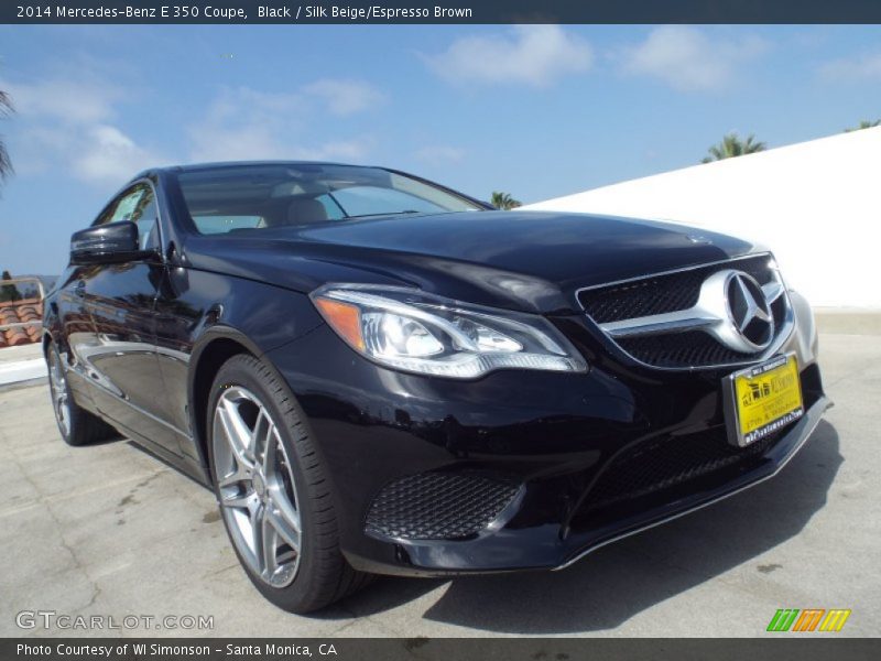 Black / Silk Beige/Espresso Brown 2014 Mercedes-Benz E 350 Coupe