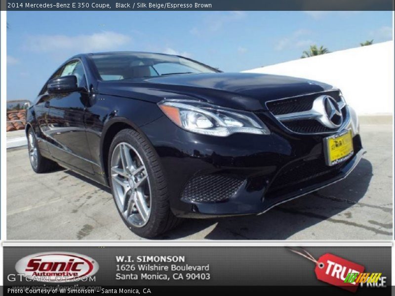 Black / Silk Beige/Espresso Brown 2014 Mercedes-Benz E 350 Coupe