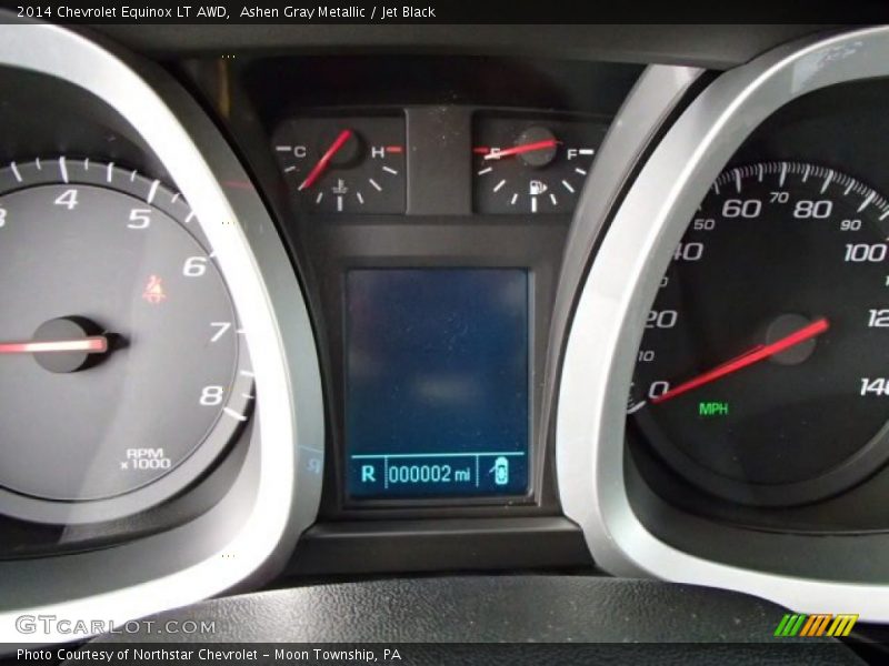 Ashen Gray Metallic / Jet Black 2014 Chevrolet Equinox LT AWD