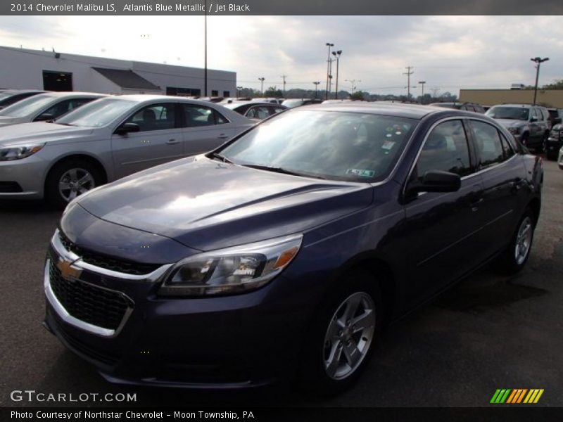 Atlantis Blue Metallic / Jet Black 2014 Chevrolet Malibu LS