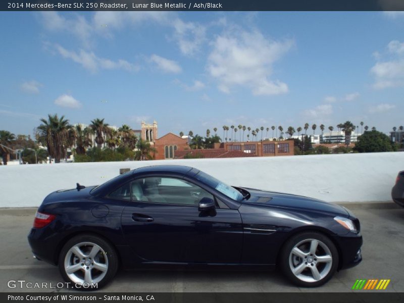 Lunar Blue Metallic / Ash/Black 2014 Mercedes-Benz SLK 250 Roadster