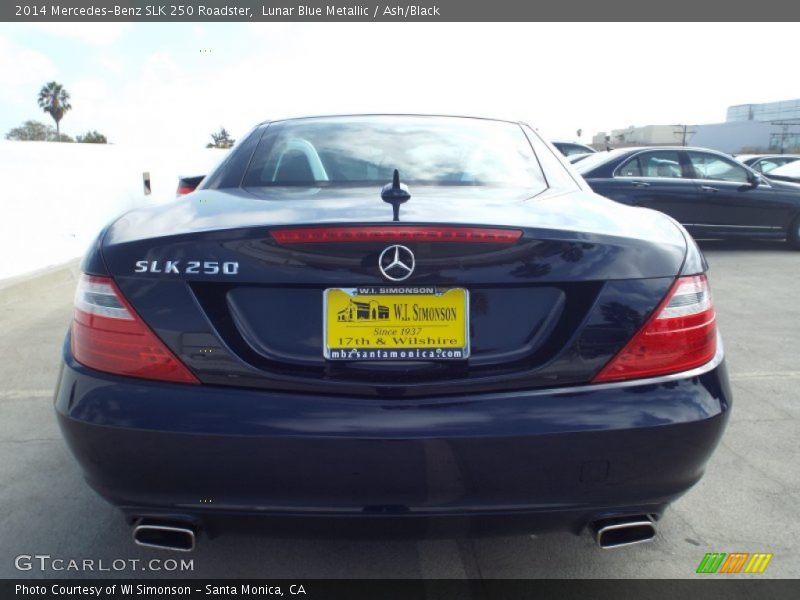 Lunar Blue Metallic / Ash/Black 2014 Mercedes-Benz SLK 250 Roadster