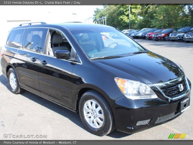 Crystal Black Pearl / Gray 2010 Honda Odyssey EX-L