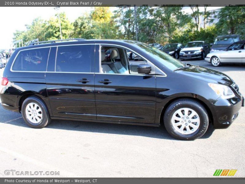 Crystal Black Pearl / Gray 2010 Honda Odyssey EX-L