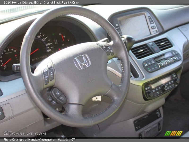 Crystal Black Pearl / Gray 2010 Honda Odyssey EX-L