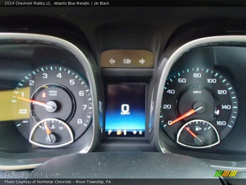 Atlantis Blue Metallic / Jet Black 2014 Chevrolet Malibu LS