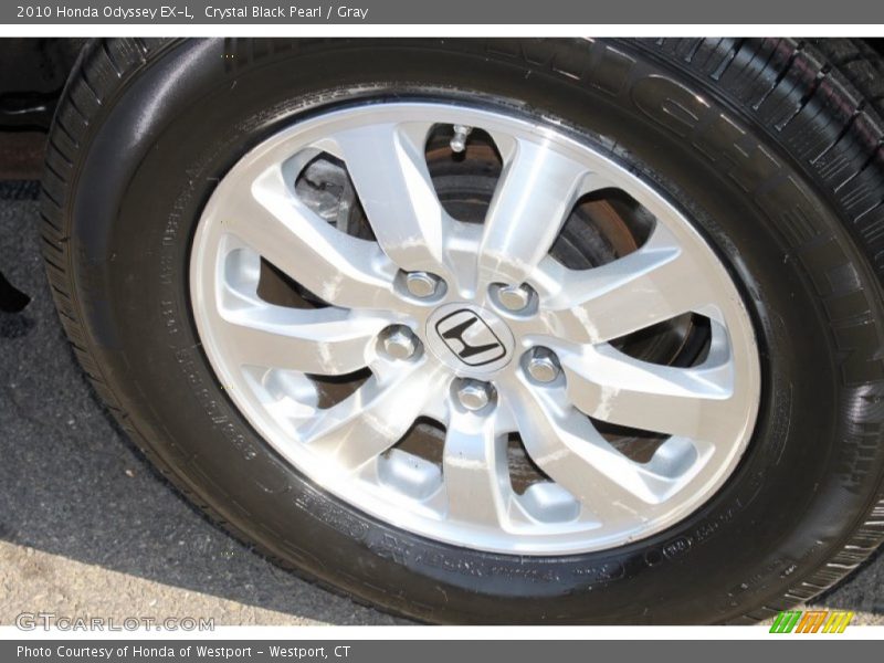 Crystal Black Pearl / Gray 2010 Honda Odyssey EX-L