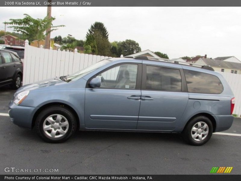 Glacier Blue Metallic / Gray 2008 Kia Sedona LX