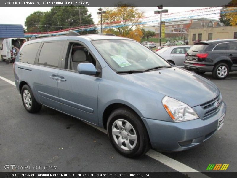 Glacier Blue Metallic / Gray 2008 Kia Sedona LX