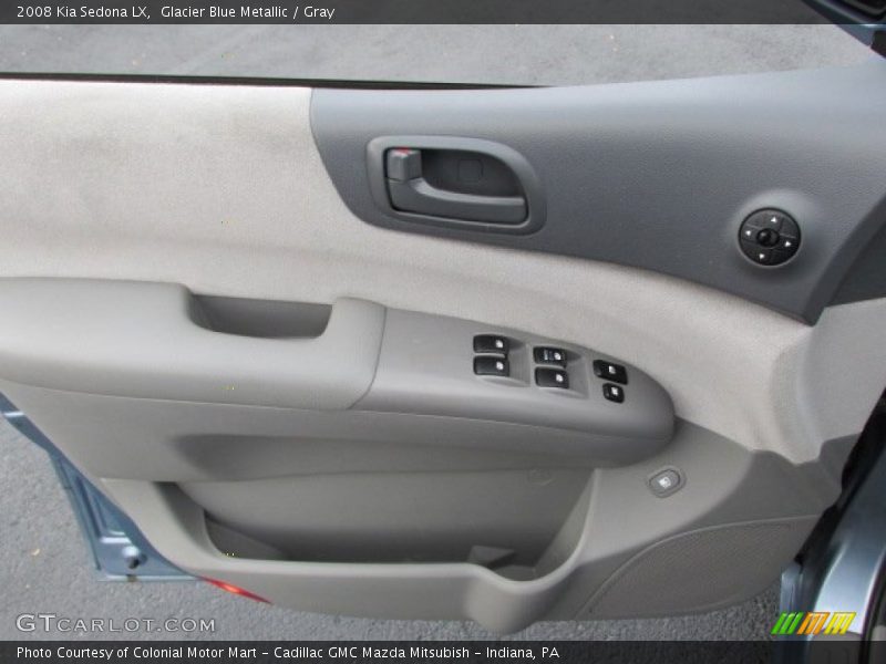 Glacier Blue Metallic / Gray 2008 Kia Sedona LX