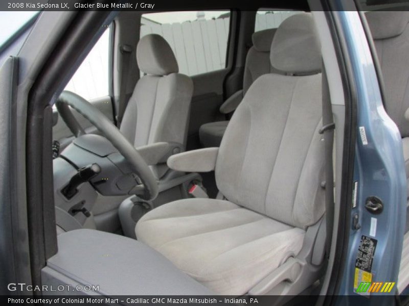 Glacier Blue Metallic / Gray 2008 Kia Sedona LX