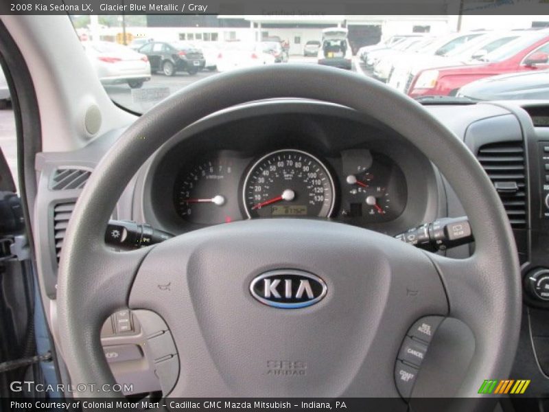 Glacier Blue Metallic / Gray 2008 Kia Sedona LX
