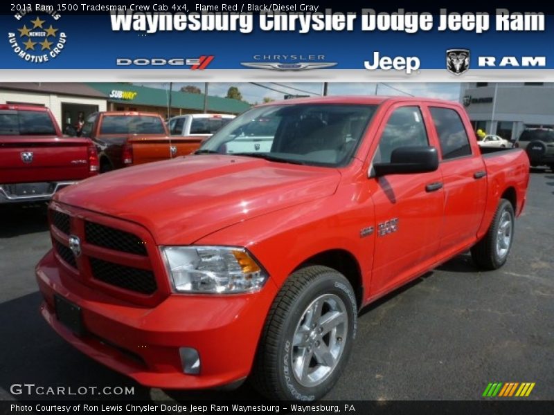 Flame Red / Black/Diesel Gray 2013 Ram 1500 Tradesman Crew Cab 4x4