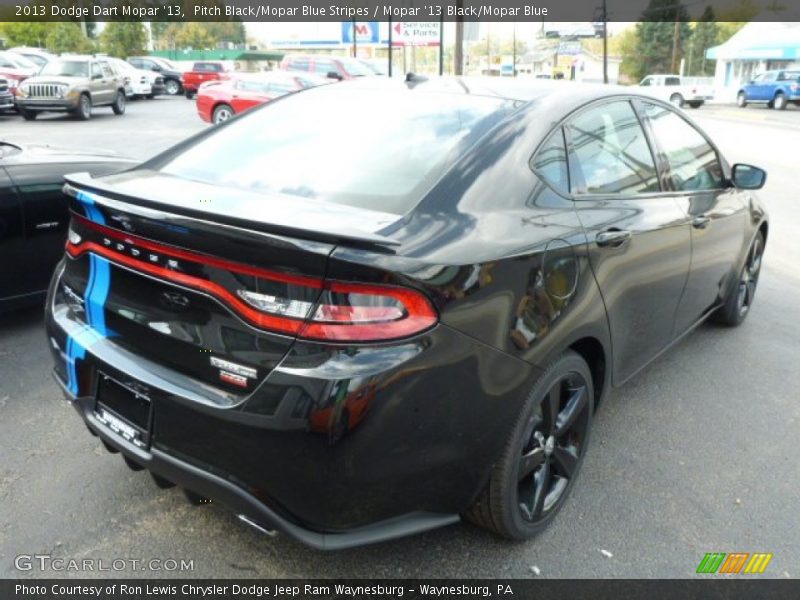 Pitch Black/Mopar Blue Stripes / Mopar '13 Black/Mopar Blue 2013 Dodge Dart Mopar '13