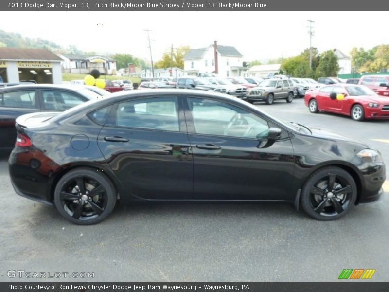 Pitch Black/Mopar Blue Stripes / Mopar '13 Black/Mopar Blue 2013 Dodge Dart Mopar '13