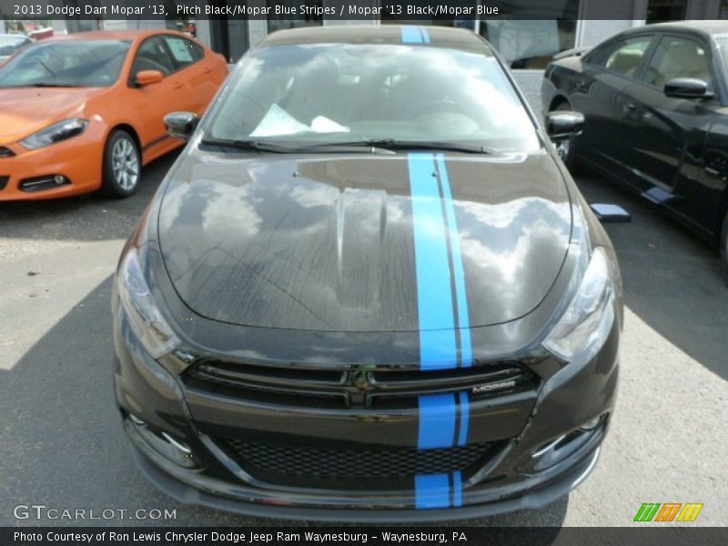  2013 Dart Mopar '13 Pitch Black/Mopar Blue Stripes