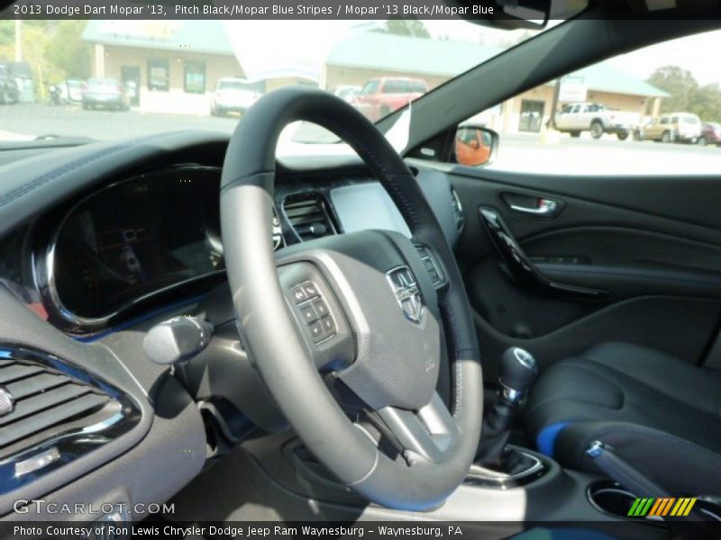 Pitch Black/Mopar Blue Stripes / Mopar '13 Black/Mopar Blue 2013 Dodge Dart Mopar '13
